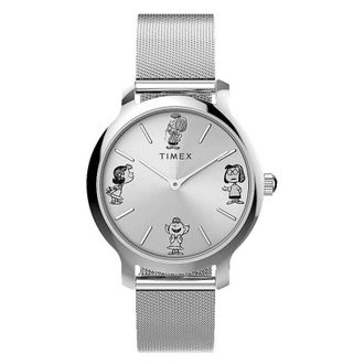 Timex Transcend x Peanuts Sketch Quartz Silver Dial Ladies Watch TW2W46000