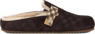 Burberry Mules met haar - Heren - Slip ons - Bruin - 44 EU - Leer - Schoenen