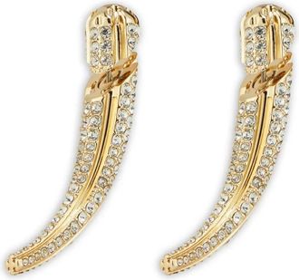 Tory Burch Orecchini a punta con pavé di cristalli - Oro