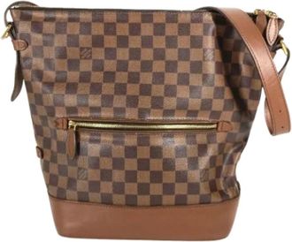Louis Vuitton Tweedehands Canvas Louis Vuitton tassen - Dames - Vintage Schoudertas - Bruin - ONE Size - Vintage
