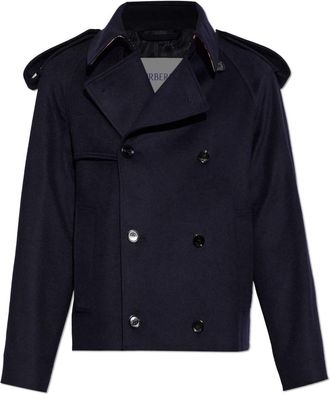 Burberry Leadenham Trenchcoat - Heren - Trenchcoats - Blauw - XL - Katoen - Jassen