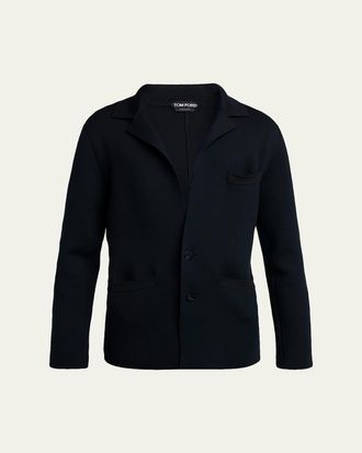 Tom Ford Mens Double-Face Wool Sweater Jacket