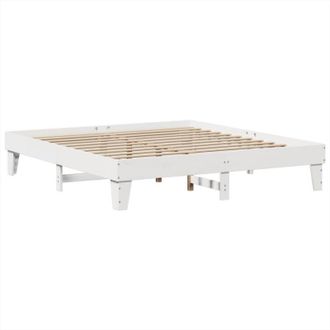 vidaXL Vidaxl - Estructura De Cama Sin Colch&oacute;n Madera Maciza Blanca 200x200 Cm
