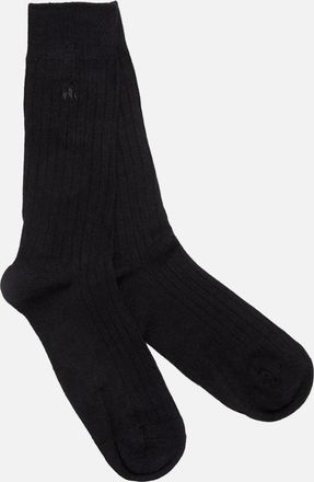 Swole Panda Womens BLACK COMFORT CUFF SOCKS - Black/Black - Size: 4/4.5/5/5.5/6/6.5/7