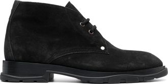 Alexander McQueen lace-up suede boots - men - Rubber/Calf Leather/Calf Suede - 40.5 - Black