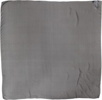 Dolce & Gabbana Gray Black Silk Square Women Foulard Scarf