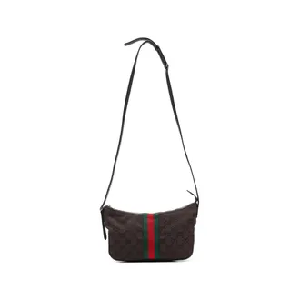 Gucci Small Lunetta GG Web-stripe Shoulder Bag