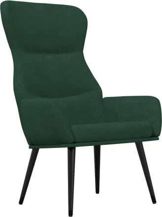vidaXL Sill&oacute;n De Relax De Tela Verde Oscuro Vidaxl