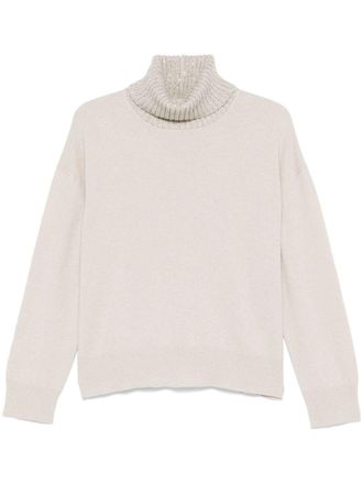 Fabiana Filippi sequin-detail sweater - women - Silk/Cashmere/Merino - L - Neutrals