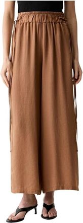Vicolo Pantalone - Dames - Wijde Broeken - Bruin - XL - Broeken