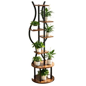 OEM Soporte Para Plantas, 145 Cm De Alto, 7 Niveles, Estructura Met&aacute;lica, Dise&ntilde;o Que Ahorra Espacio, Apto Para Uso Interior/exterior