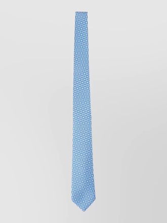 Kiton slim tie geometric pattern refined design