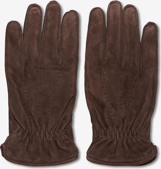 Restelli Guanti Wildlederhandschuhe mit Kaschmirfutter