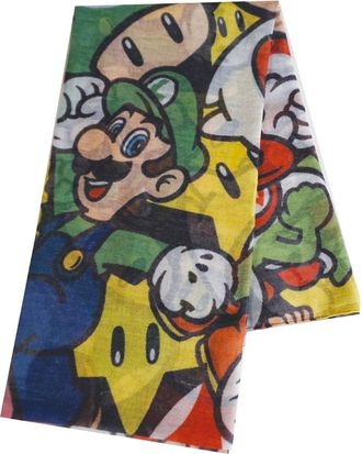 Meroncourt Unisex Nintendo Super Mario Bros. WomanS All-Over Characters Fashion Scarf, One Size, Multi-Colour (Sf020301Ntn) Scarf, Multicoloured, One Size