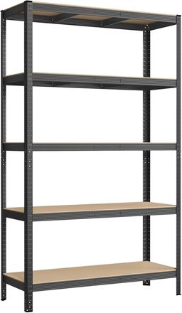 Songmics Estanter&iacute;a pesada de 5 niveles de 60 x 120 x 200 cm de color gris