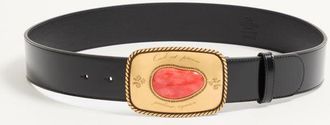 Valentino Garavani Valentino Garavani Gaudium Belt in Shiny Calfskin 40 mm