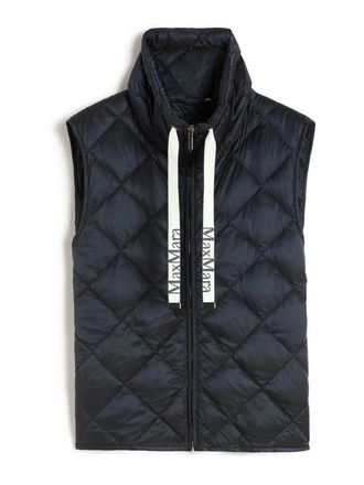 Max Mara Padded Vest In Water-Repellent Nylon Canvas