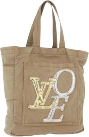 Louis Vuitton Pre-owned Vintage Canvas Tote Bag - Dames - Vintage Shopper - Beige - ONE Size - Vintage