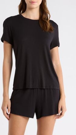 Nordstrom Jersey Shortie Pajamas in Black at Nordstrom, Size X-Small
