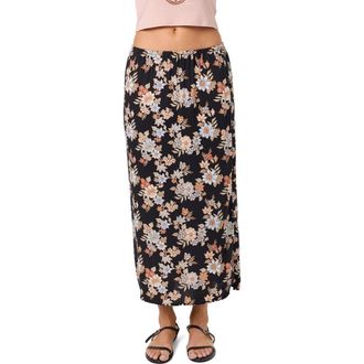 O'Neill Bellamy Bali Floral Midi Skirt in Black at Nordstrom, Size X-Small