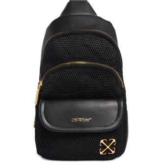 Off-white Mixed Media Sling Bag in Black at Nordstrom Rack
