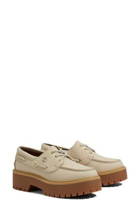 Timberland Stone Street Platform Boat Shoe in Light Brown at Nordstrom, Size 5.5