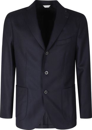Boglioli Blue Unstructured Virgin Wool Blazer