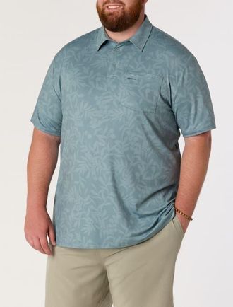 O'Neill Big & Tall TRVLR Printed Performance Polo Shirt in Lead at Nordstrom, Size Xxx-Large