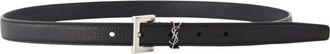Saint Laurent Cassandre Riem - Heren - Riemen - Zwart - 90 CM - Accessoires