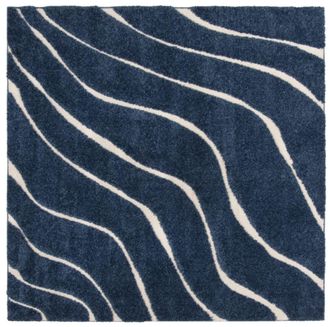Safavieh Alfombra azul oscuro/crema 122 x 122 cm