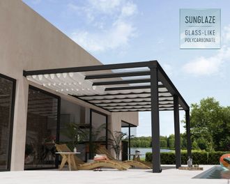 Palram Canopia Cortina Para P&eacute;rgola Stocholm 3.4x6.6 Blanco