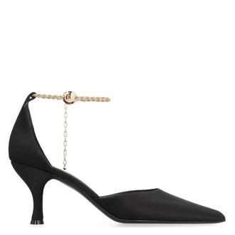 Ferragamo Ferragamo Black Dana 70 Ankle Chain Pumps
