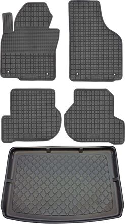OEM Volkswagen Golf Vi Plus Hatchback Desde Abril De 2009. Juego De Alfombrillas De Goma Para Coche Y Alfombrilla Para Maletero