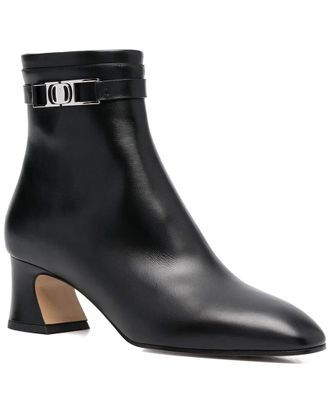 Ferragamo Vara Chain Leather Bootie