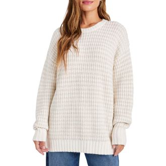 Splendid Brielle Oversize Metallic Stripe Sweater in Snow at Nordstrom Rack, Size X-Small