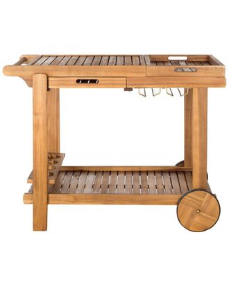 Safavieh Orland Acacia Outdoor Tea Trolley