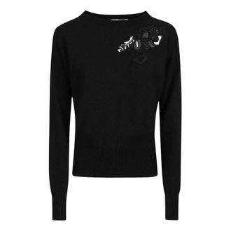 Ermanno Scervino Dames, Truien, Zwart, Maat: S