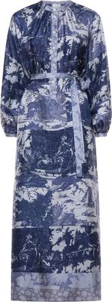 Pierre-Louis Mascia Aloes Maxi Jurk - Dames - Casual kleedjes - Blauw - S - Kleedjes