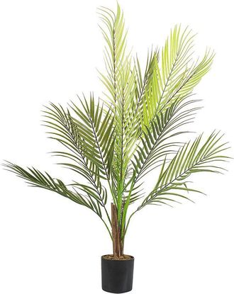 Beliani Beliani - Planta artificial en maceta de material sintético verde negro 83 cm palmera accesorio interior Areca Palm