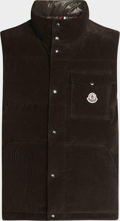 Moncler Men & apos;s Agen Full-Zip Corduroy Vest