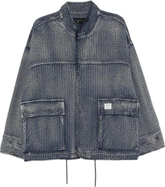 Five CM Giacca denim trapuntata - Blu