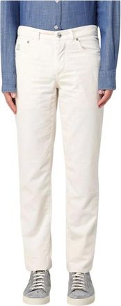 Brunello Cucinelli Chinos, male, White, 2XL, Stylish Corduroy Casual Trousers