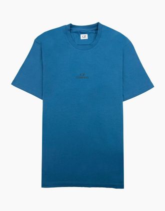 C.P. Company Mens Cp Company 30/1 Graphic T Shirt Ink Blue 848 - Size: 38