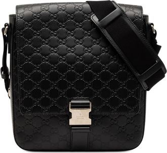 Gucci Pre-owned Gucci Guccissima Flap Messenger Bag Unisex 406368 527066