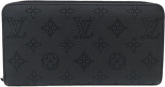 Louis Vuitton Black Leather Long Wallet (Bi-Fold) (Pre-Owned)