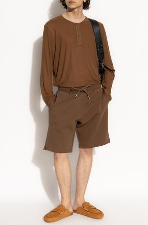 Ami Long Sleeve Top, Mens, Brown