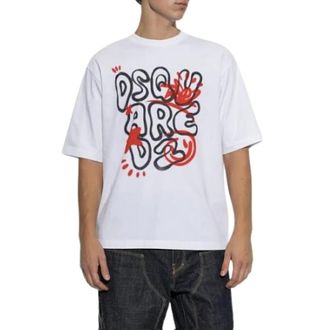 Dsquared2 T-shirt con Stampa - - Tops - Uomo - Bianco - L