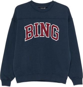 Anine Bing Trenton Logo Blue Sweatshirt