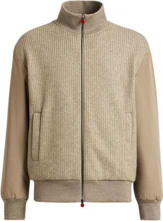 Kiton Bomberjack van kasjmiermix - Heren - Vesten - Beige - 2XL - Kasjmier - Truien & Vesten
