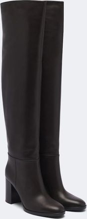 Gianvito Rossi Leather over-the-knee boots